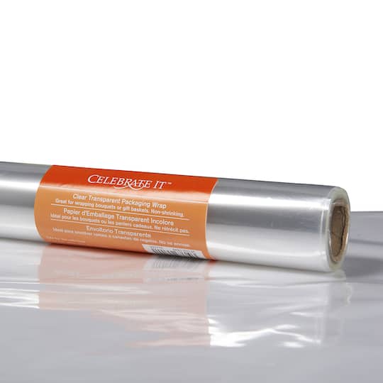 Celebrate It™ Transparent Packaging Wrap, Clear